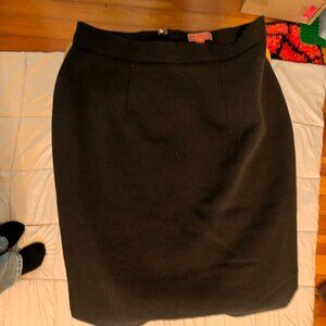 Vintage Modcloth Knee Length Pencil Skirt.  Black Size Small